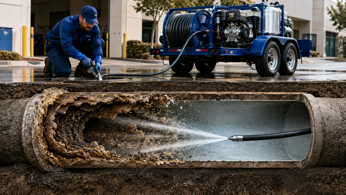 Sewer Pipe Descaling in Piru